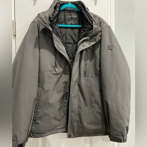 Calvin Klein XL 3 in 1 jacket grey water resistant outer blk quilted inner